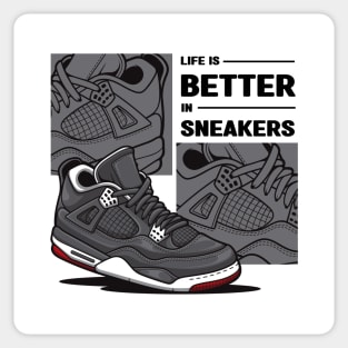 AJ 4 Retro Bred Shoes Art Sticker